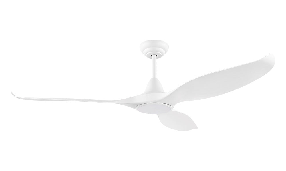 Noosa 60" 18 Watt Dimmable LED DC Ceiling Fan Matt White / Tri-Colour - 202973