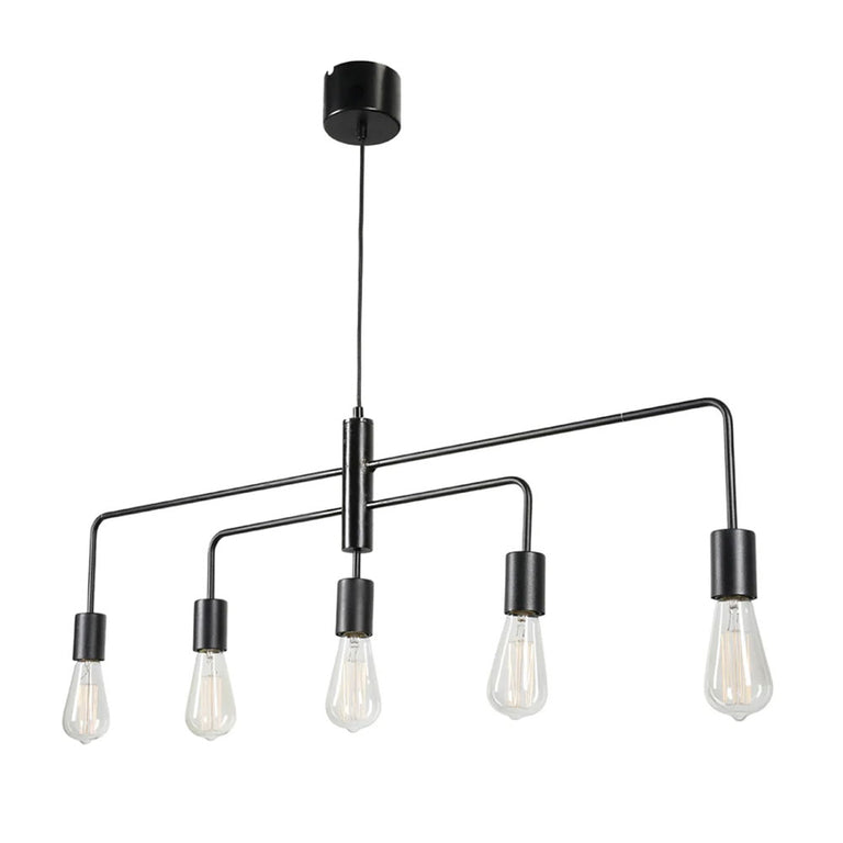 Nico 5 Light Long Metal Bar DIY Pendant - 20323/06