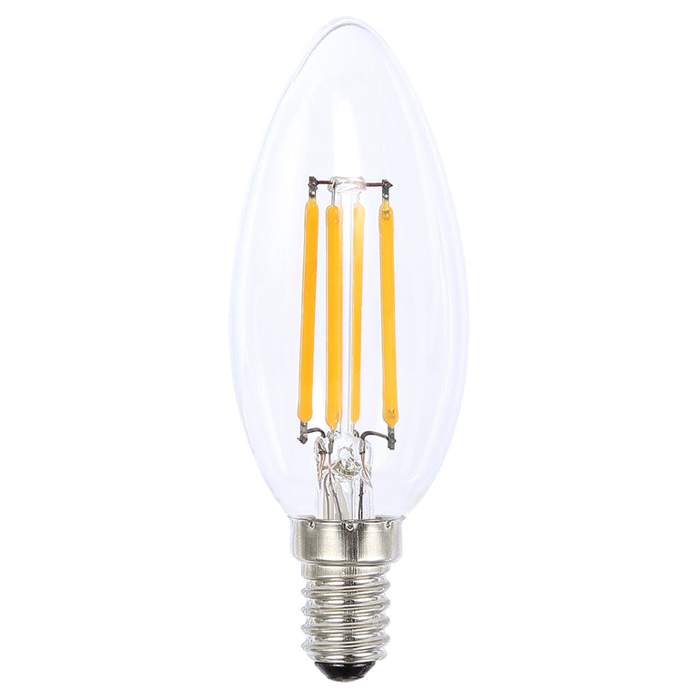 Filament Candle 6W E14 Dimmable LED Globe / Cool White - LCAN6WCSESCWD