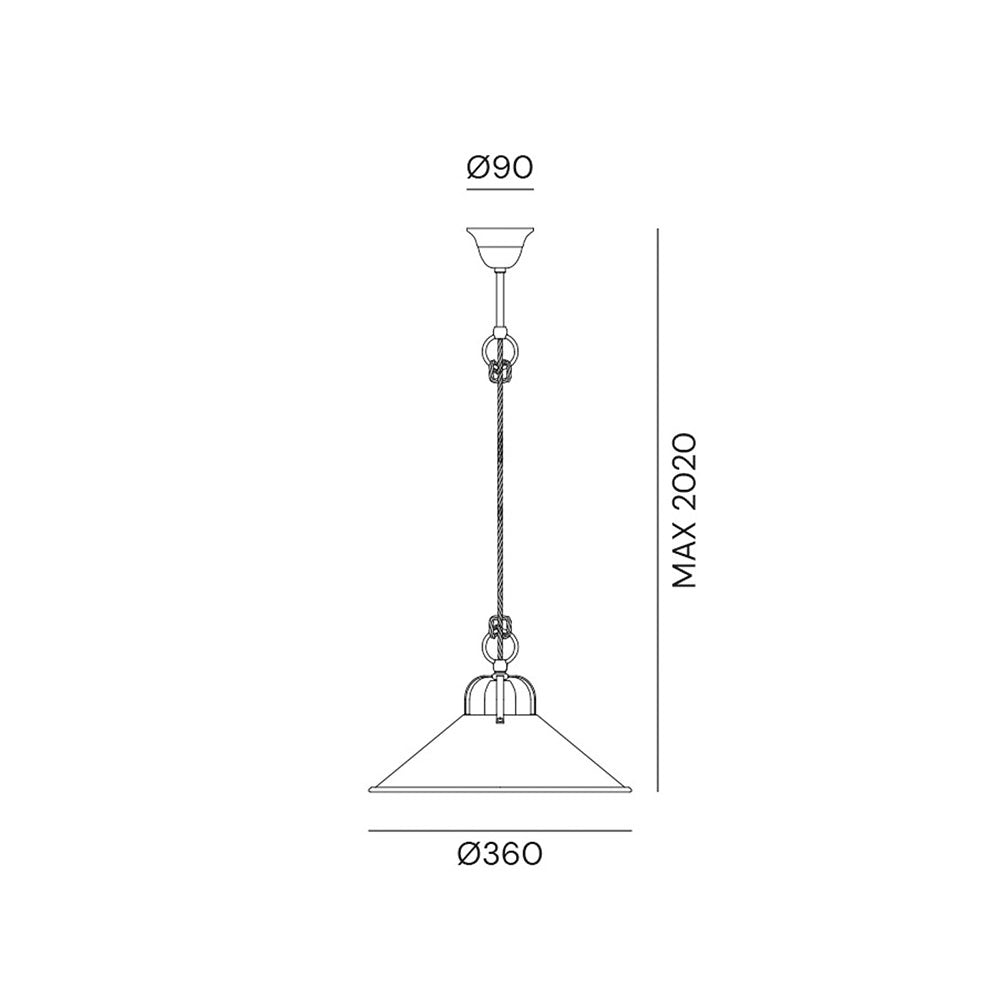 Cascina Medium Pendant Brass - 204.08.OO