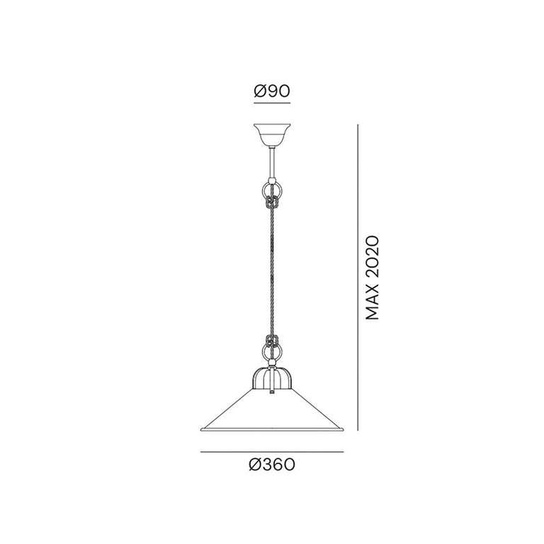 Cascina Medium Pendant Brass - 204.08.OO