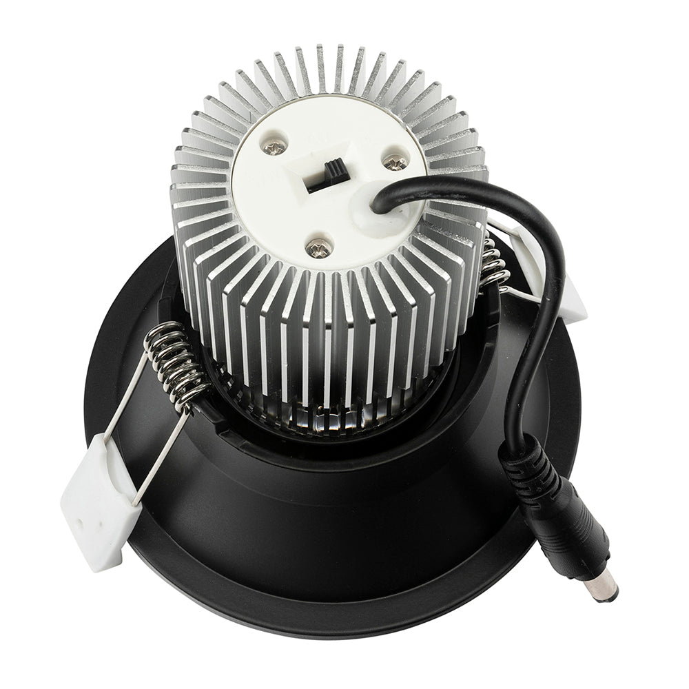 Mini Trim-II 10W LED Colour Temperature Changing Gimbal Downlight Black - 20454/06