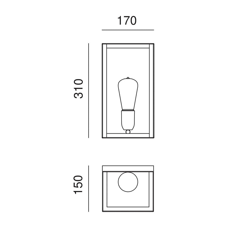 London Large Wall Light - 205.09.FF