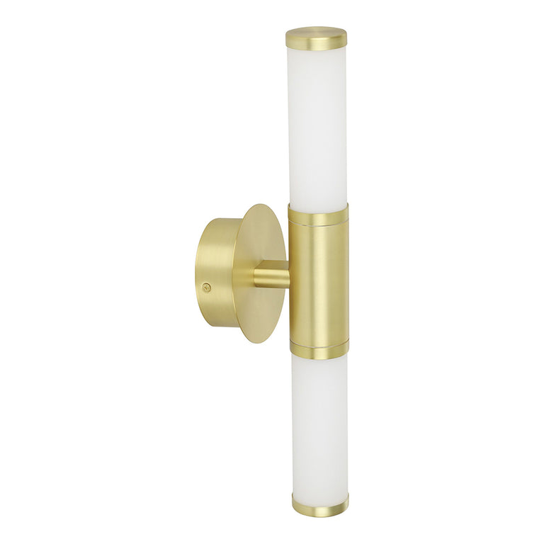 Palmera 1 9W LED Up/Down Wall Light Matt Brass / Warm White - 205024