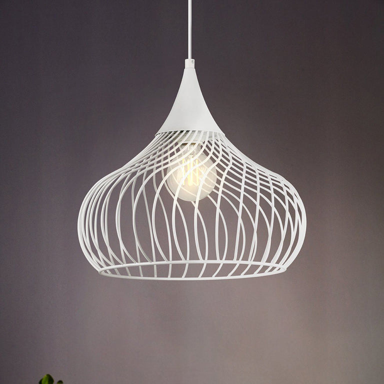 Staverton 1 Light Pendant White - 205158N