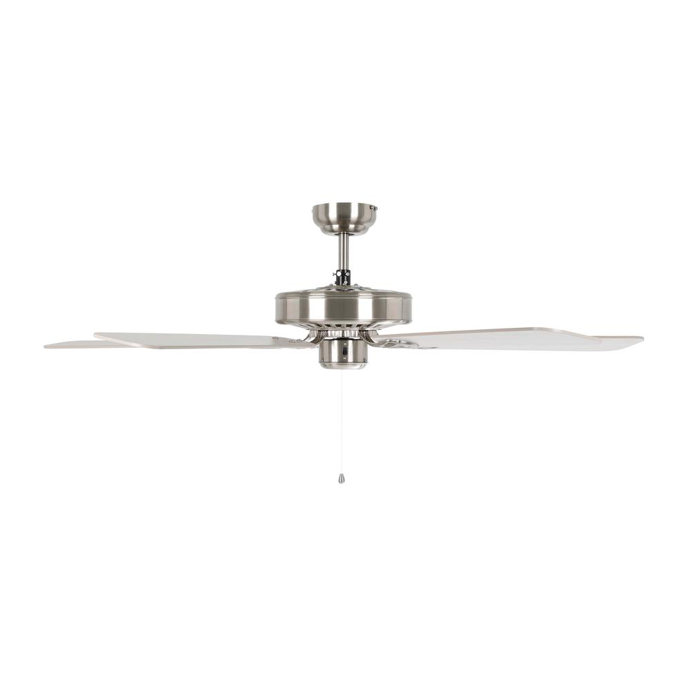 Waikiki 52" AC Ceiling Fan Satin Nickel / Oak Blades - 20518108