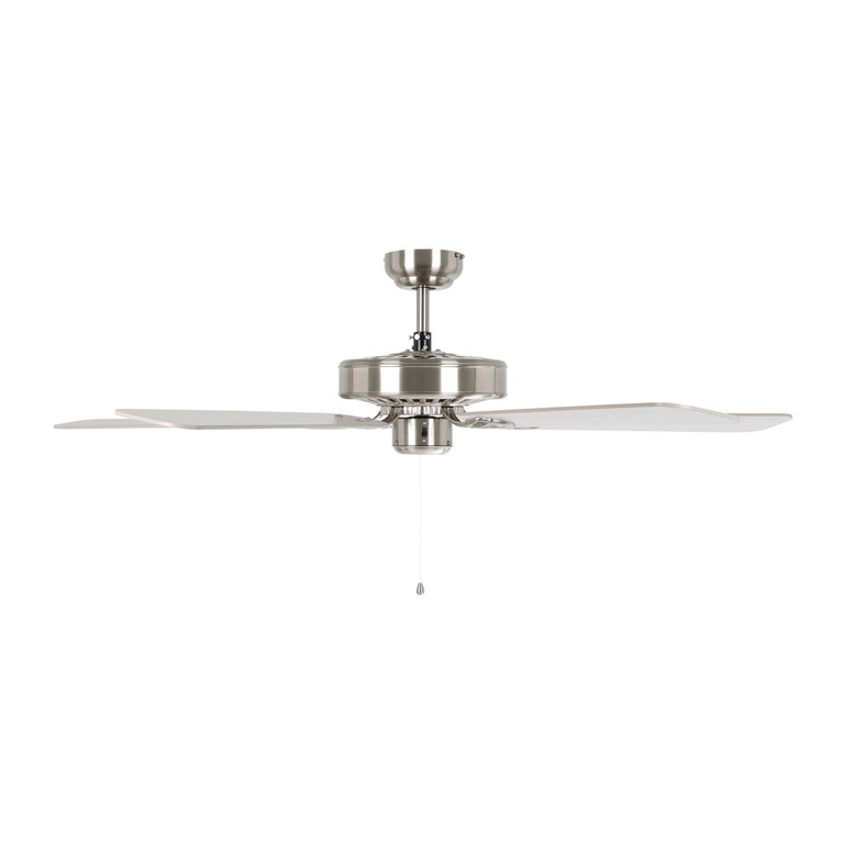 Waikiki 52" AC Ceiling Fan Satin Nickel / Oak Blades - 20518108