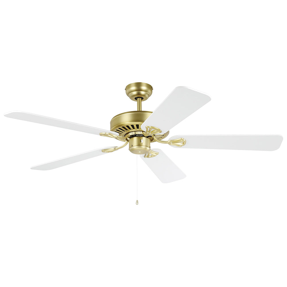 Waikiki 52" AC Ceiling Fan Brushed Brass / White Blades - 20518111