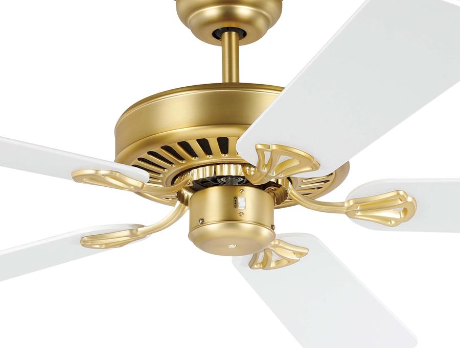Waikiki 52" AC Ceiling Fan Brushed Brass / White Blades - 20518111