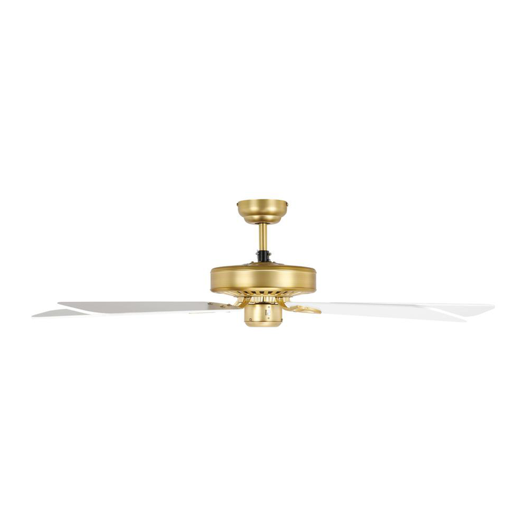 Waikiki 52" AC Ceiling Fan Brushed Brass / White Blades - 20518111