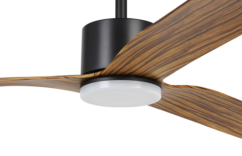 Iluka 60" DC Ceiling Fan With 20W Dimmable LED Light Rustic Timber / Tunable - 20538115