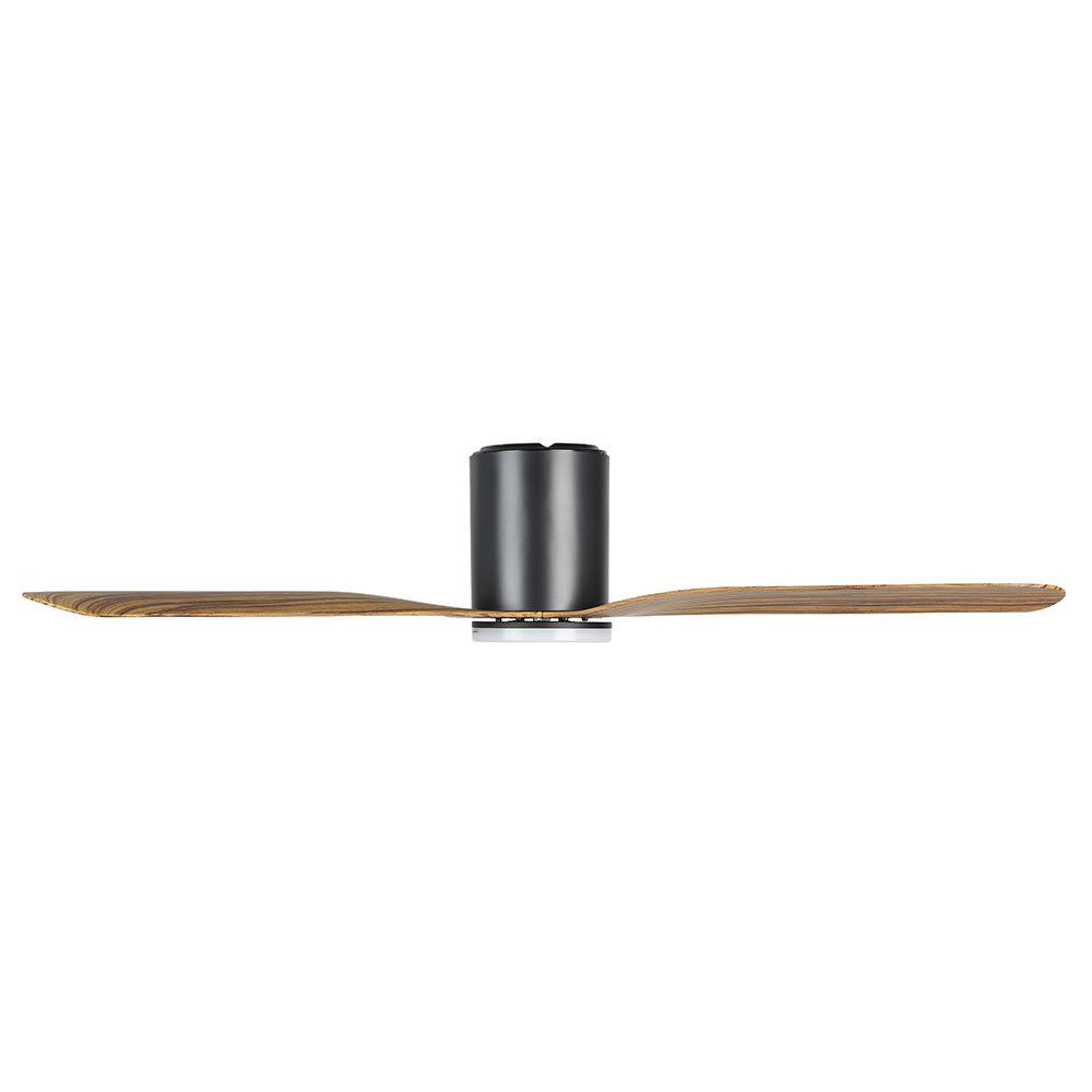 Iluka 52" DC Flush Ceiling Hugger Fan With 20W Dimmable LED Light Rustic Timber / Tunable - 20538315
