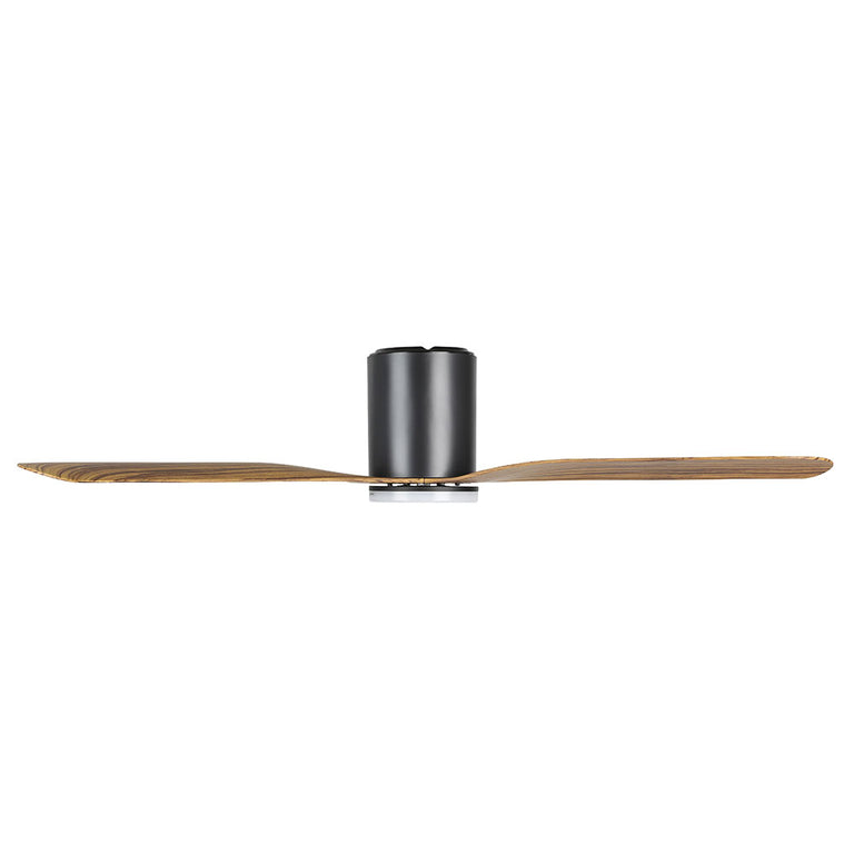 Iluka 52" DC Flush Ceiling Hugger Fan With 20W Dimmable LED Light Rustic Timber / Tunable - 20538315