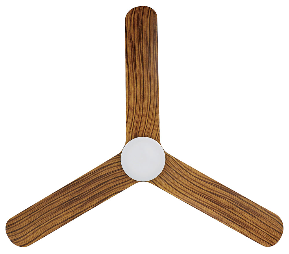 Iluka 52" DC Flush Ceiling Hugger Fan With 20W Dimmable LED Light Rustic Timber / Tunable - 20538315