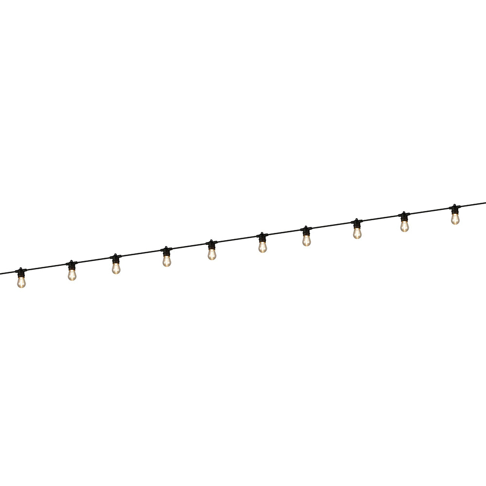 Festoon 10 Light 12V LED Fixed Light Kit Black / Warm White IP55 - 205893N