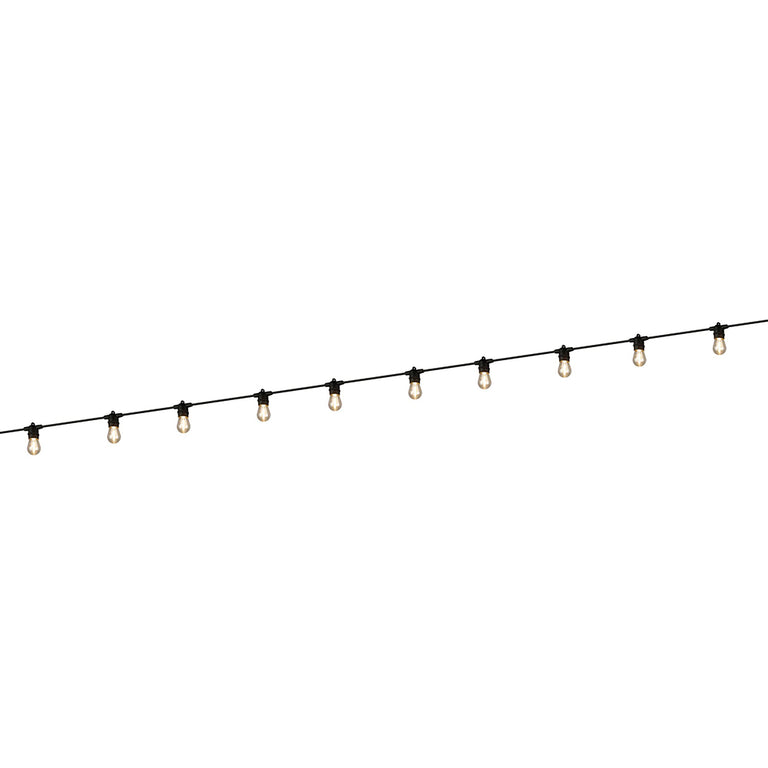 Festoon 10 Light 12V LED Fixed Light Kit Black / Warm White IP55 - 205893N