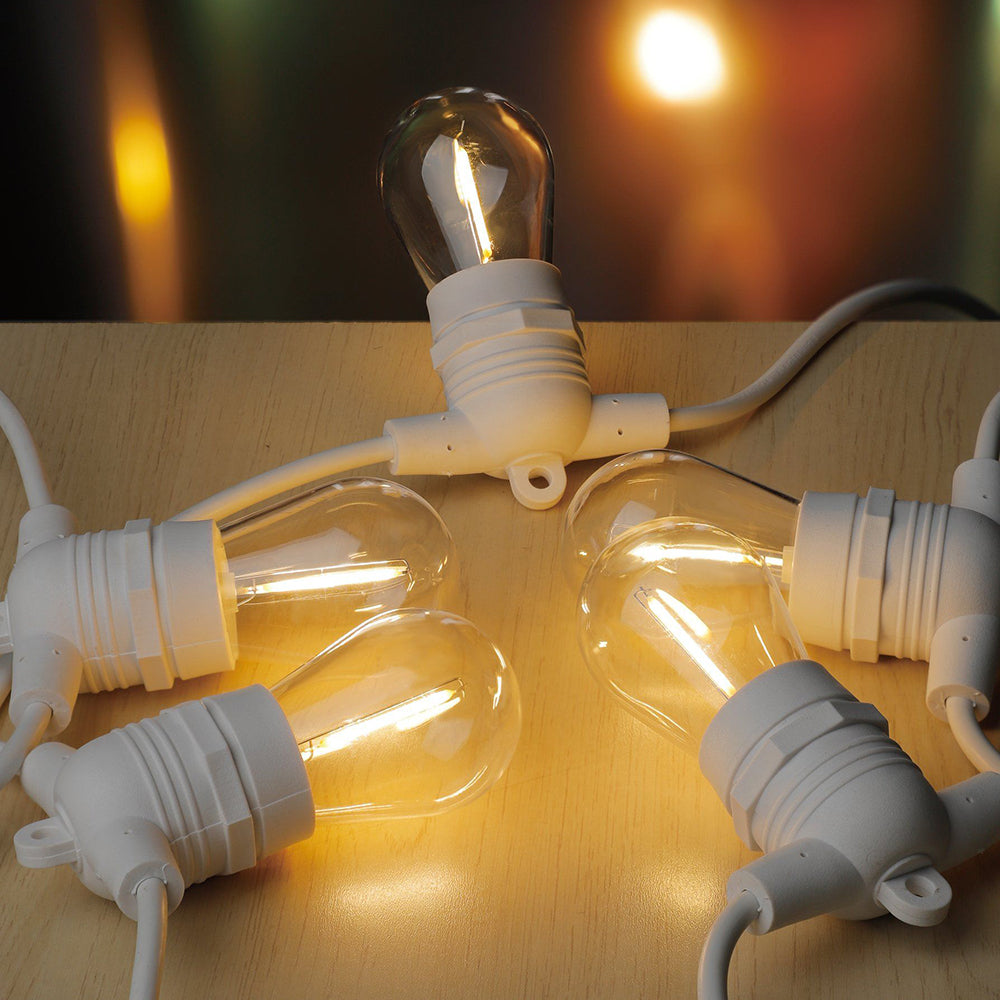 Festoon 10 Light 12V LED Fixed Light Kit White / Warm White IP55 - 205398N