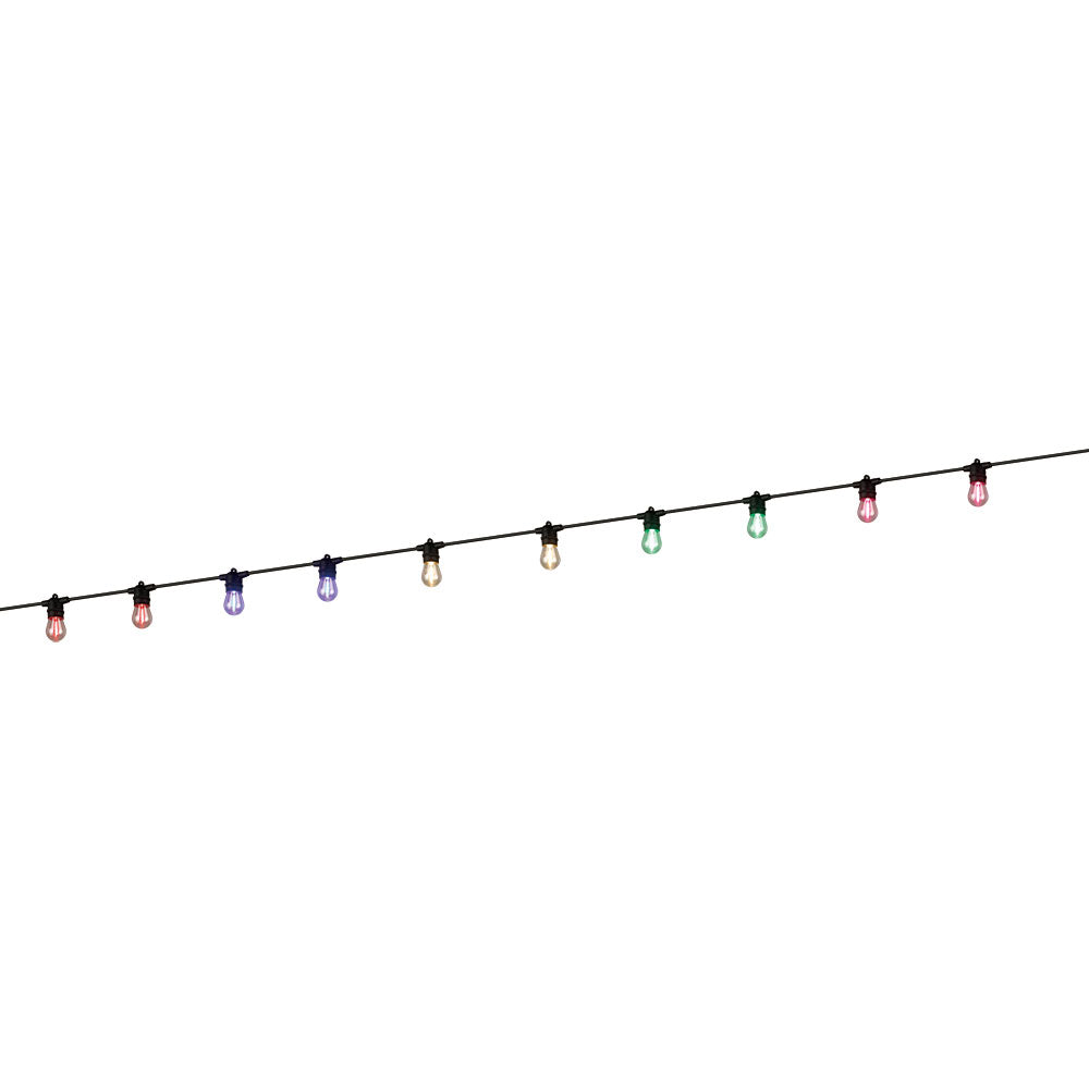 Festoon 10 Light 12V LED Fixed Light Kit Black / Multicolour IP55 - 205402N