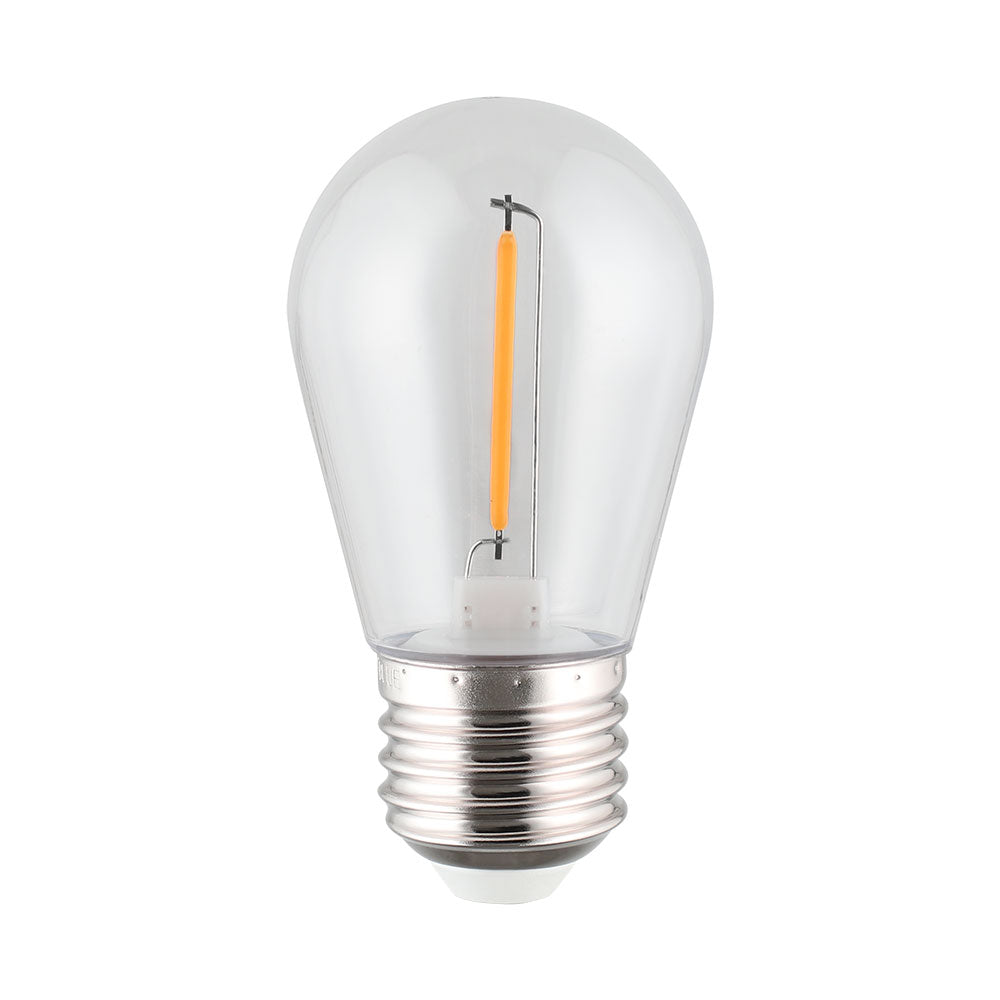 Shatterproof S14 12V DC LED 0.4W E27 Festoon Globe Warm White - 205404
