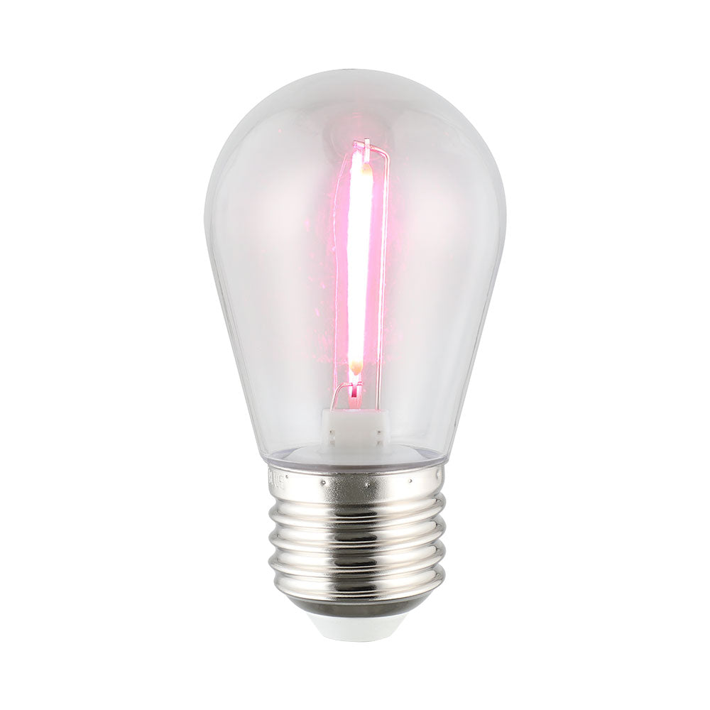 Shatterproof S14 12V DC LED 0.4W E27 Festoon Globe Red - 205405