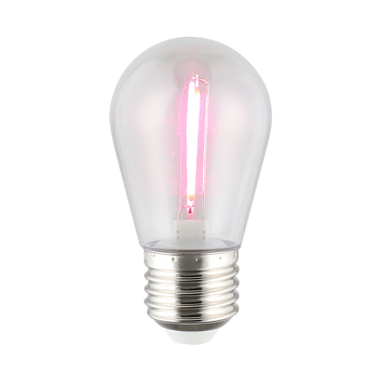 Shatterproof S14 12V DC LED 0.4W E27 Festoon Globe Red - 205405