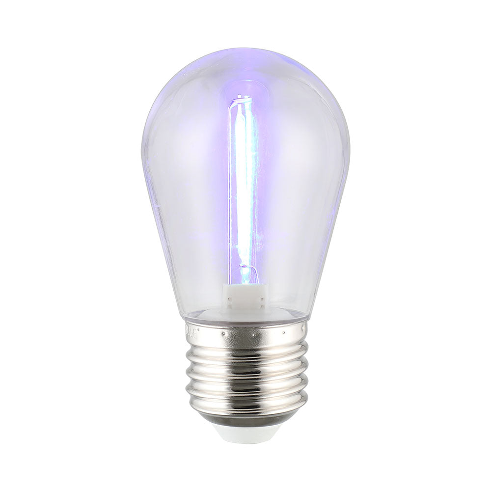 Shatterproof S14 12V DC LED 0.4W E27 Festoon Globe Blue - 205406