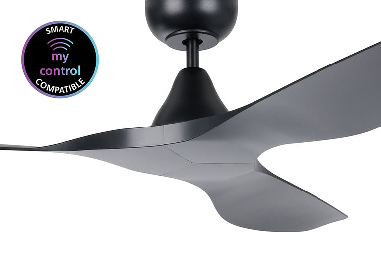 Surf 40" DC Ceiling Fan Matt Black - 20789202