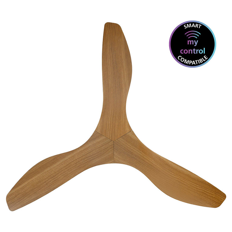 Surf 48" DC Ceiling Fan Matt Black / Burmese Teak - 20549617