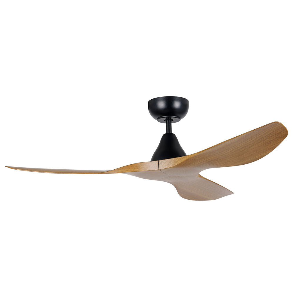 Surf 48" DC Ceiling Fan Matt Black / Burmese Teak - 20549617