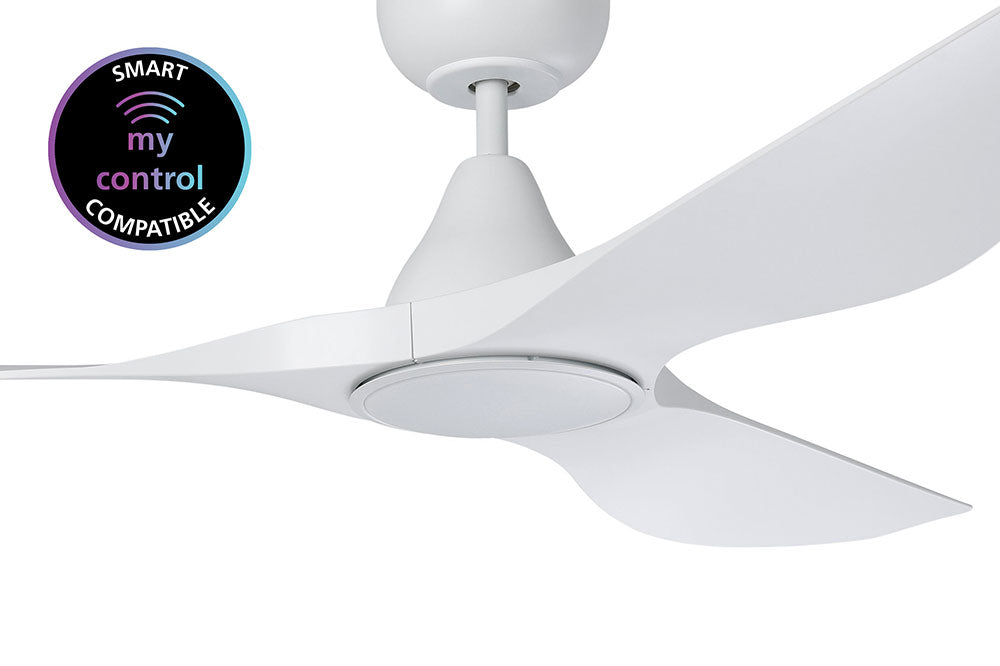 Surf 52" DC Ceiling Fan With 20W Dimmable LED Matt White / Tri-Colour - 20549901