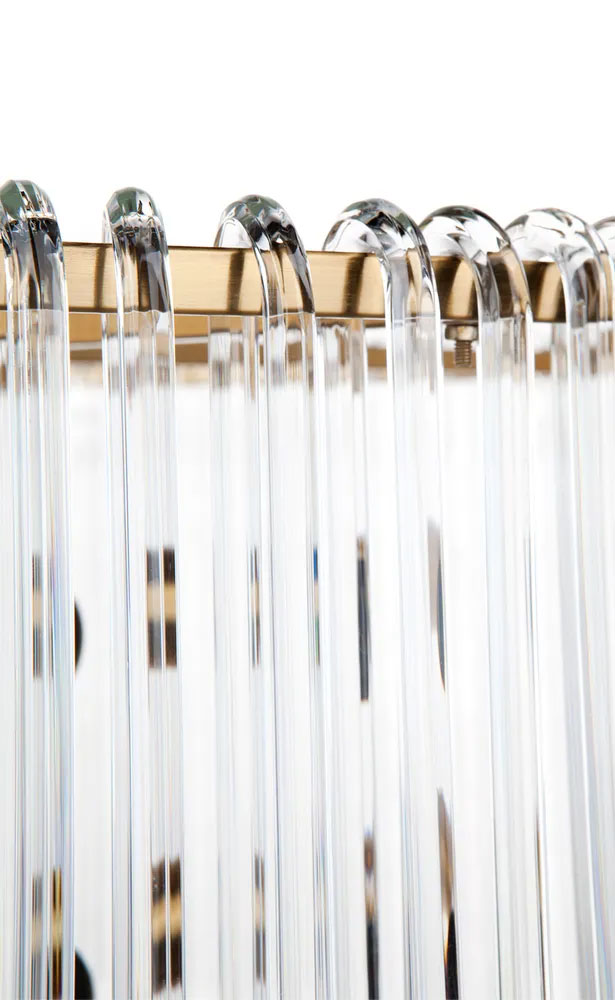Zara 6 Light Pendant Round Brass - 20549