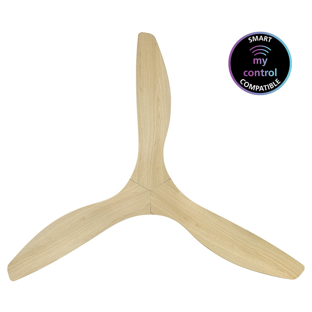 Surf 60" DC Ceiling Fan Matt White / Light Oak - 20550116