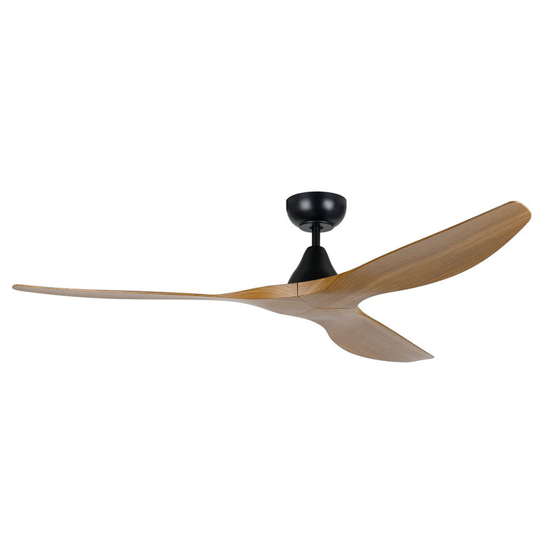Surf 60" DC Ceiling Fan Matt Black / Burmese Teak - 20550117