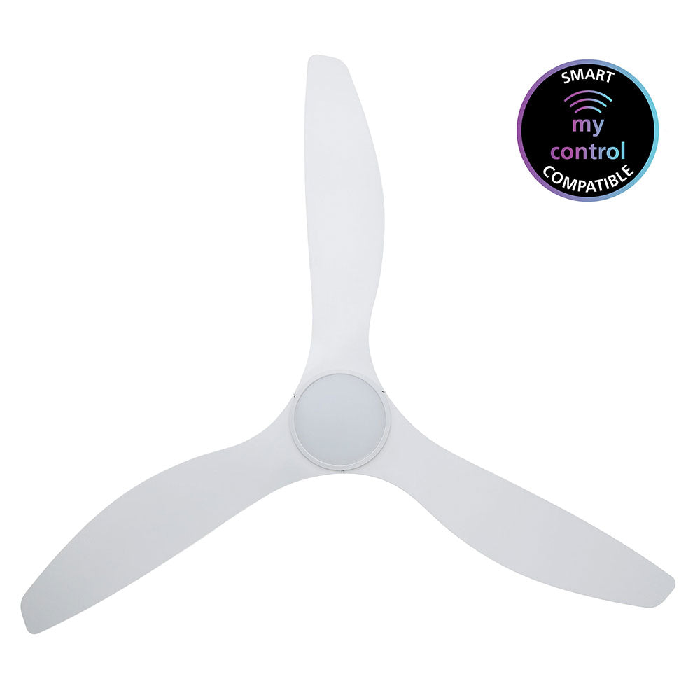 Surf 60" DC Ceiling Fan With 20W Dimmable LED Matt White / Tri-Colour - 20550201