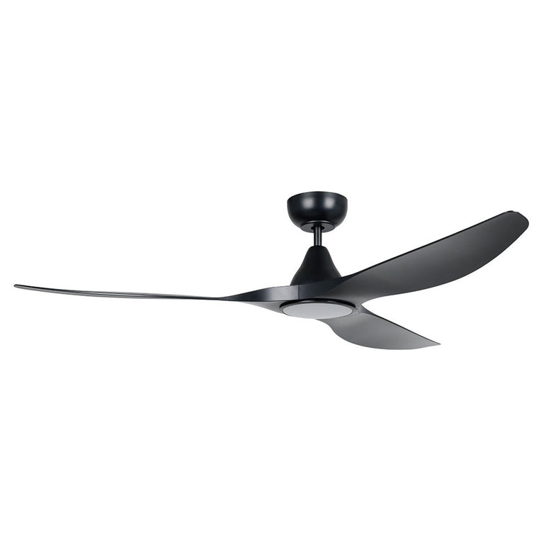 Surf 60" DC Ceiling Fan With 20W Dimmable LED Matt Black / Tri-Colour - 20550202
