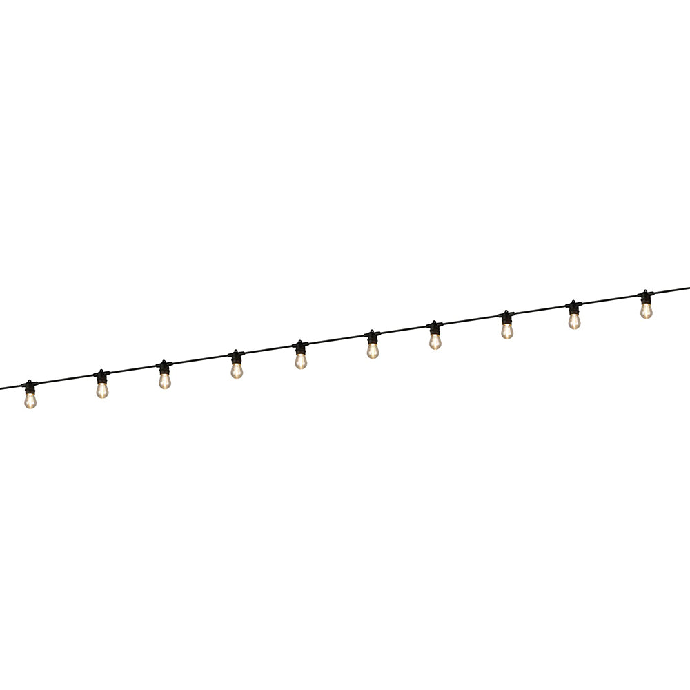 Solar Festoon 10 Light 12V LED Fixed Light Kit Black / Warm White IP65 - 205715N