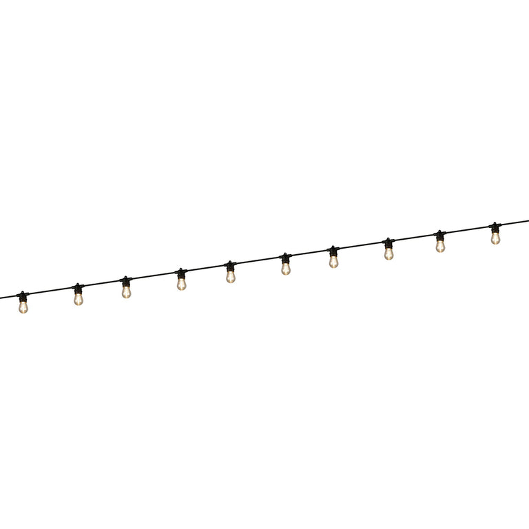 Solar Festoon 10 Light 12V LED Fixed Light Kit Black / Warm White IP65 - 205715N