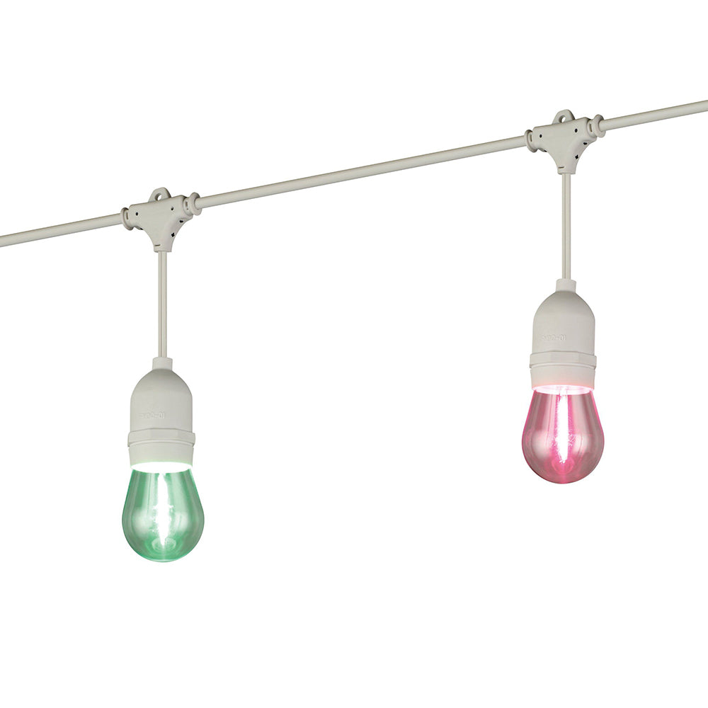 Solar Festoon 10 Light 12V LED Hanging Light Kit White / Multicolour IP65 - 205718N