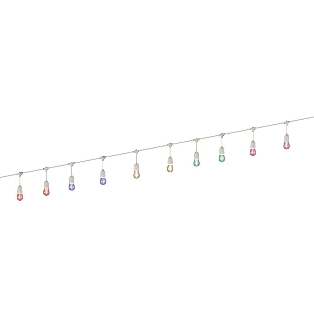 Solar Festoon 10 Light 12V LED Hanging Light Kit White / Multicolour IP65 - 205718N
