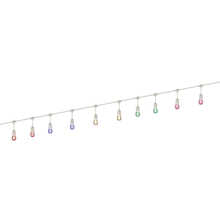 Solar Festoon 10 Light 12V LED Hanging Light Kit White / Multicolour IP65 - 205718N