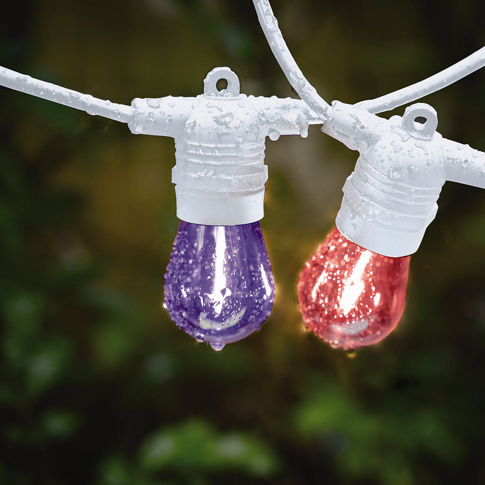 Solar Festoon 10 Light 12V LED Fixed Light Kit White / Multicolour IP65 - 205721N