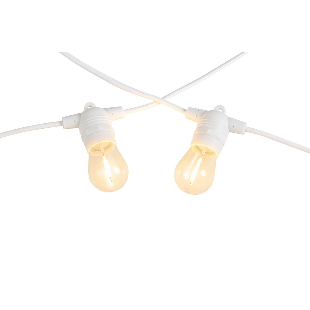 Solar Festoon 2 10 Light 12V LED Fixed Light Kit White / Warm White IP65 - 205892N