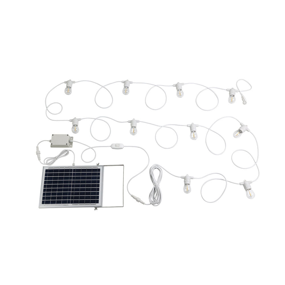 Solar Festoon 2 10 Light 12V LED Fixed Light Kit White / Warm White IP65 - 205892N