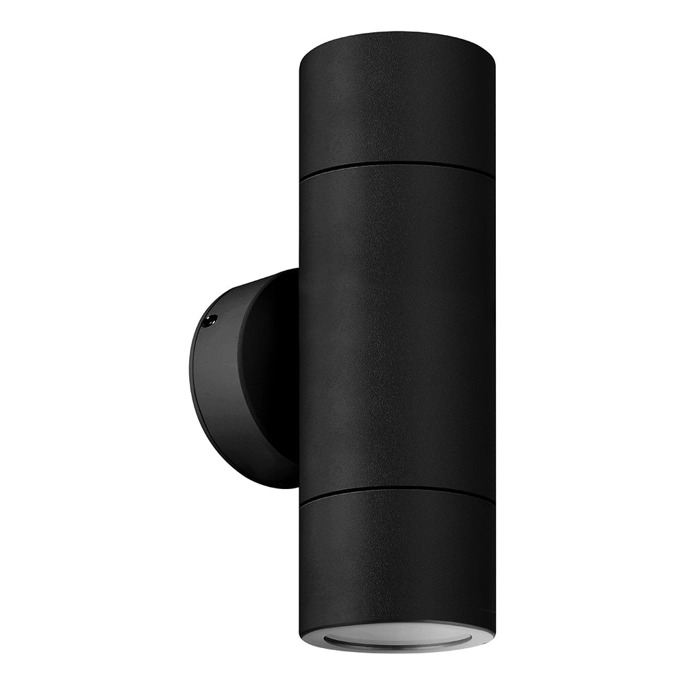 Fremantle 2 x 5W CCT 240V GU10 LED Up / Down Wall Light Black - 206126