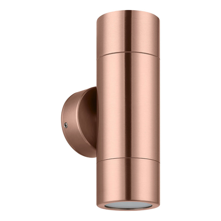 Fremantle 2 x 5W CCT 240V GU10 LED Up / Down Wall Light Copper - 206128