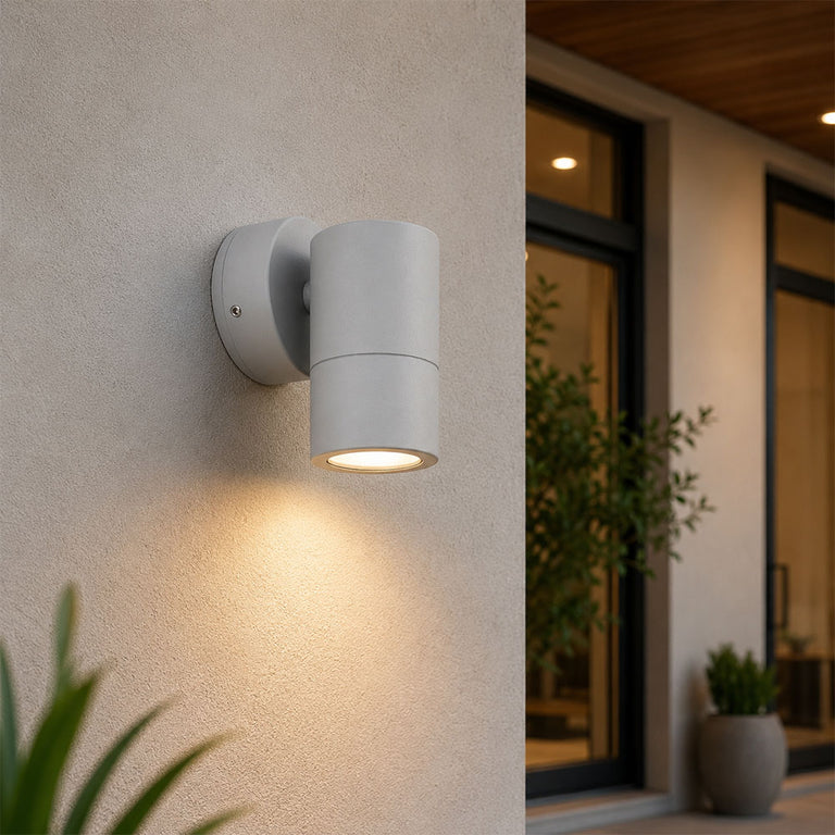 Fremantle 5W CCT 240V GU10 LED Fixed Wall Light Silver Grey - 206137