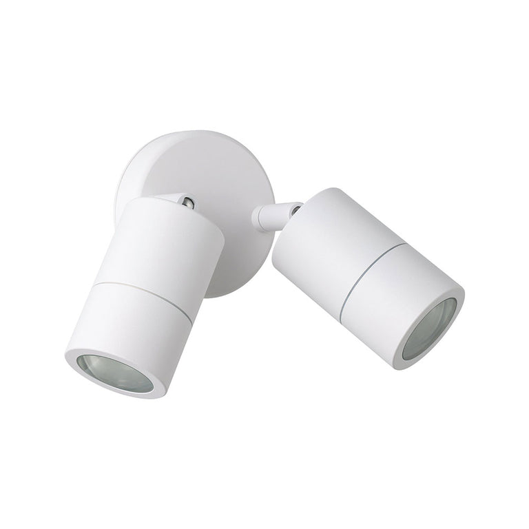 Fremantle 2 x 5W CCT 240V GU10 LED Double Adjustable Wall Light White - 206151