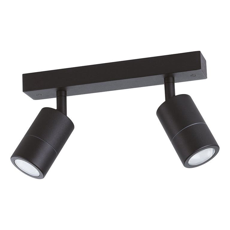 Fremantle 2 x 5W CCT 240V 2 Light GU10 LED Adjustable Spotlight Black - 206155