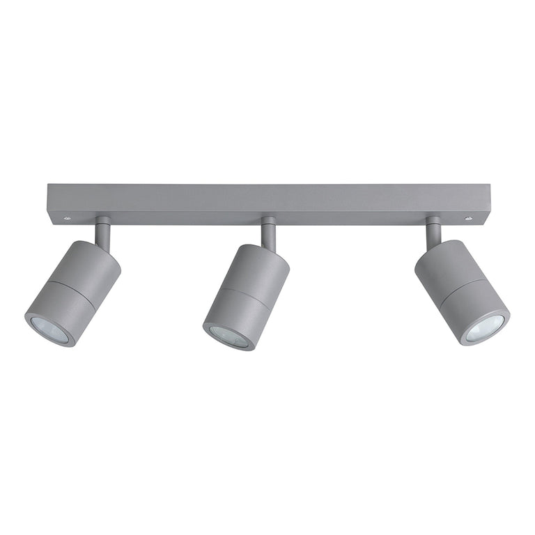 Fremantle 3 x 5W CCT 240V 2 Light GU10 LED Adjustable Spotlight Silver Grey - 206162