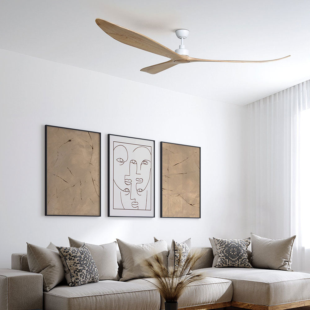 Currumbin 100" DC Ceiling Fan White / Natural - 20619421